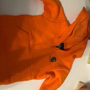 Carhartt Orange Jacket Cozy Fleece Construction